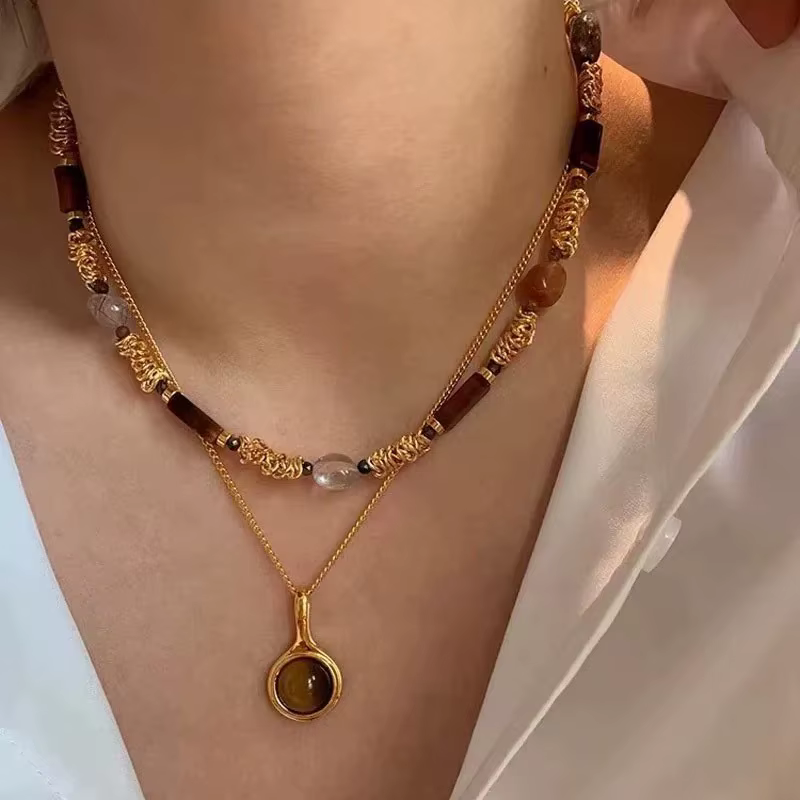 Collier en Zircon étoile du soleil pour femmes