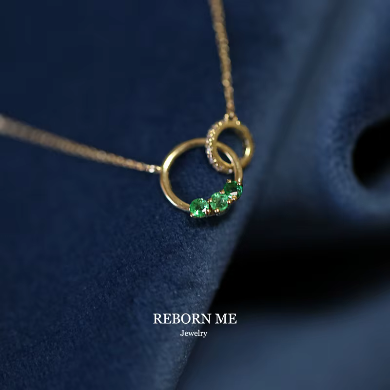 Collier en argent plaqué or 14 carats pour femme