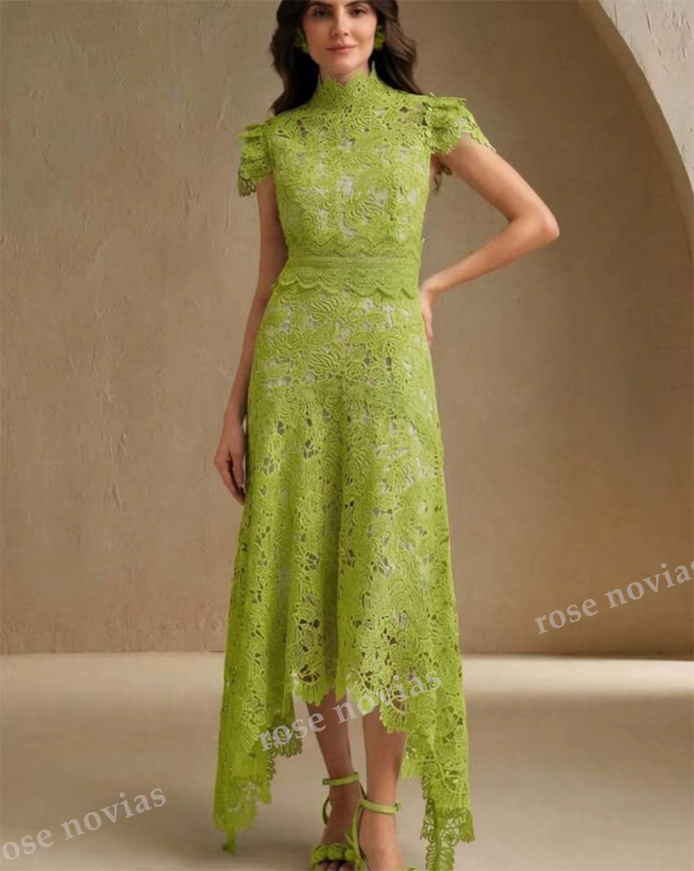 Robe de soirée personnalisée en dentelle de haute qualité pour mariage et banquet