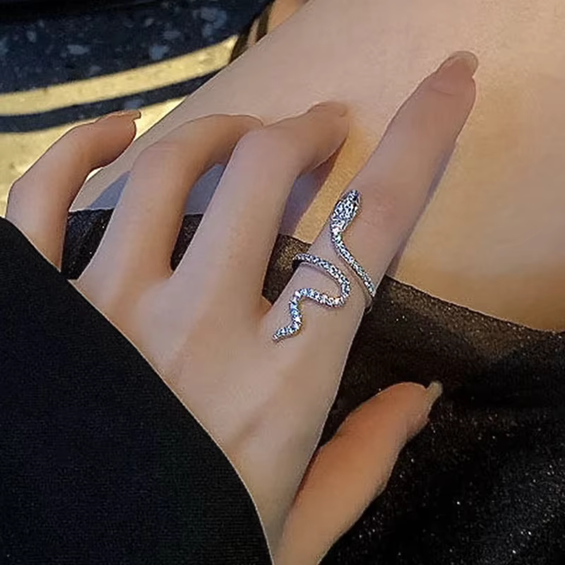 Bague d'index incrustée pour femme