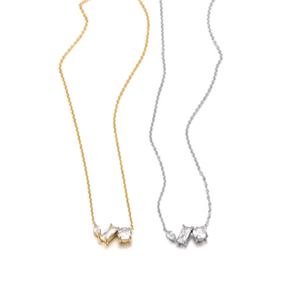 AENINE – colliers délicats et simples en zircone cubique pour femmes