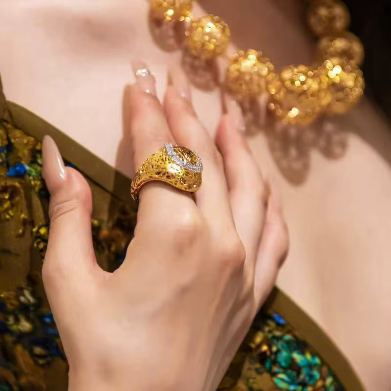 IVOG – bague Design en forme de U en Zircon brillant pour femmes