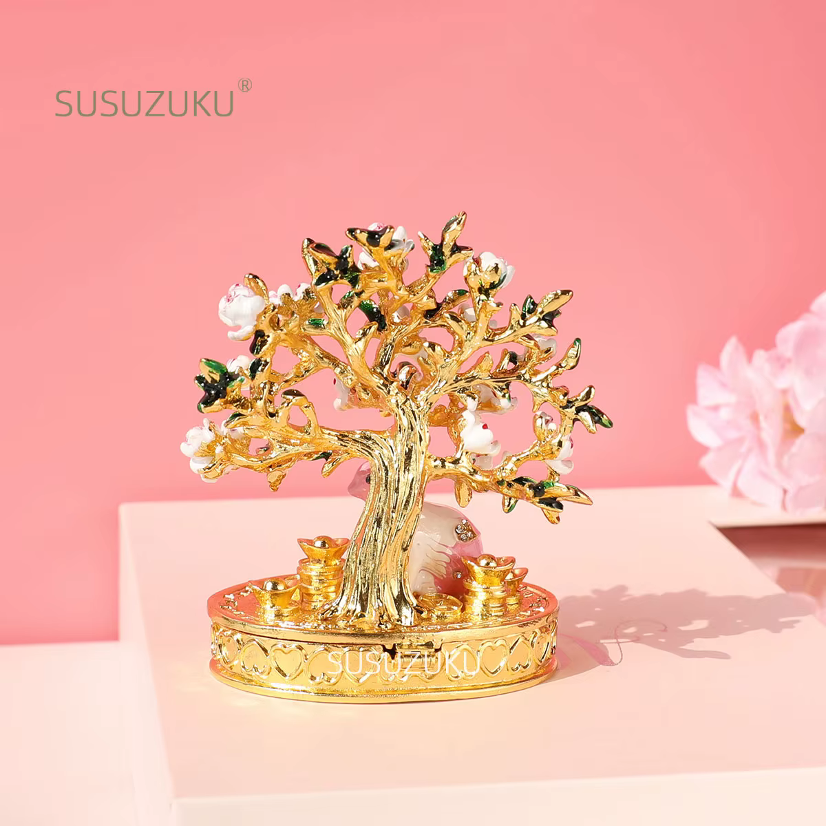 Boîte à bijoux à charnière en cristal