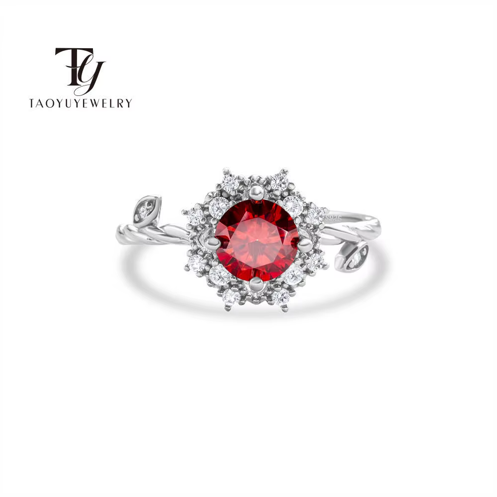 Moisstalk-Bague en argent regardé 6.5 pour femme, bague de doigt, bijoux fins, fête de rencontre, cadeau de joaillerie fine, 600mm, 1 carat, 925mm