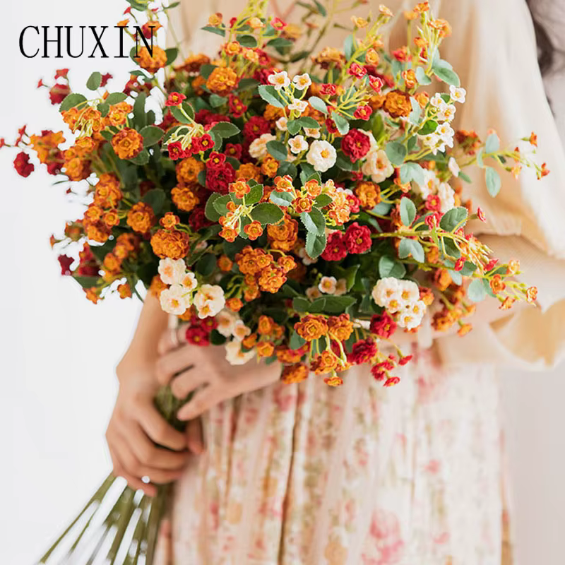 Bouquet de soie vintage petite rose