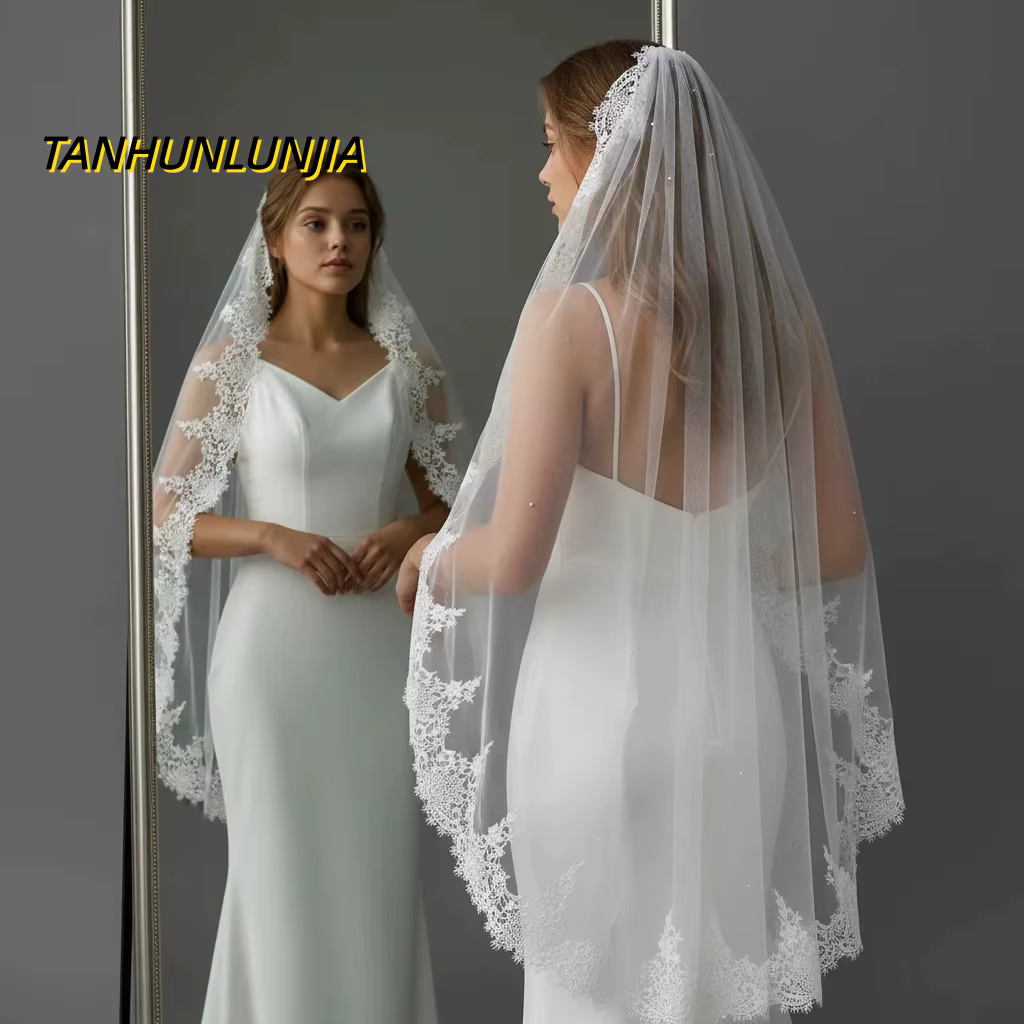 Voile de mariée 1 couche avec peigne