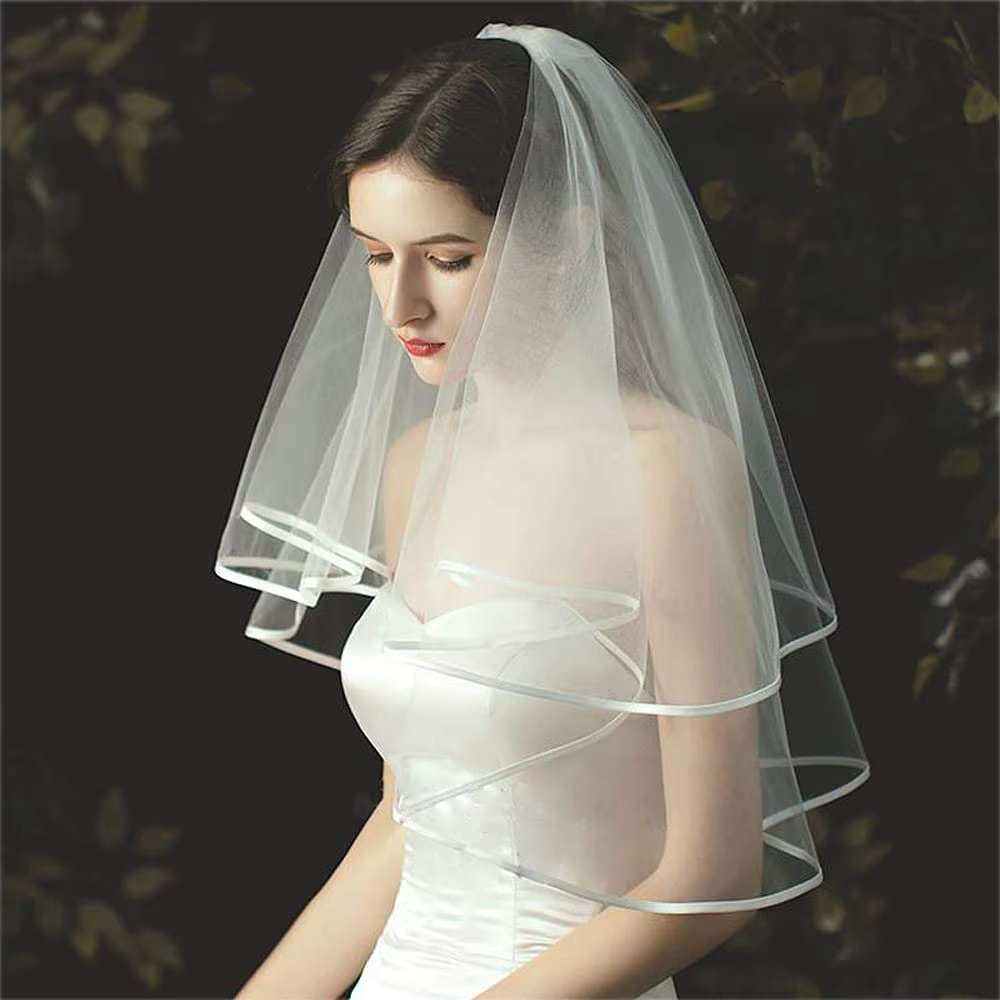 Voile de mariée en Tulle blanc pour femmes