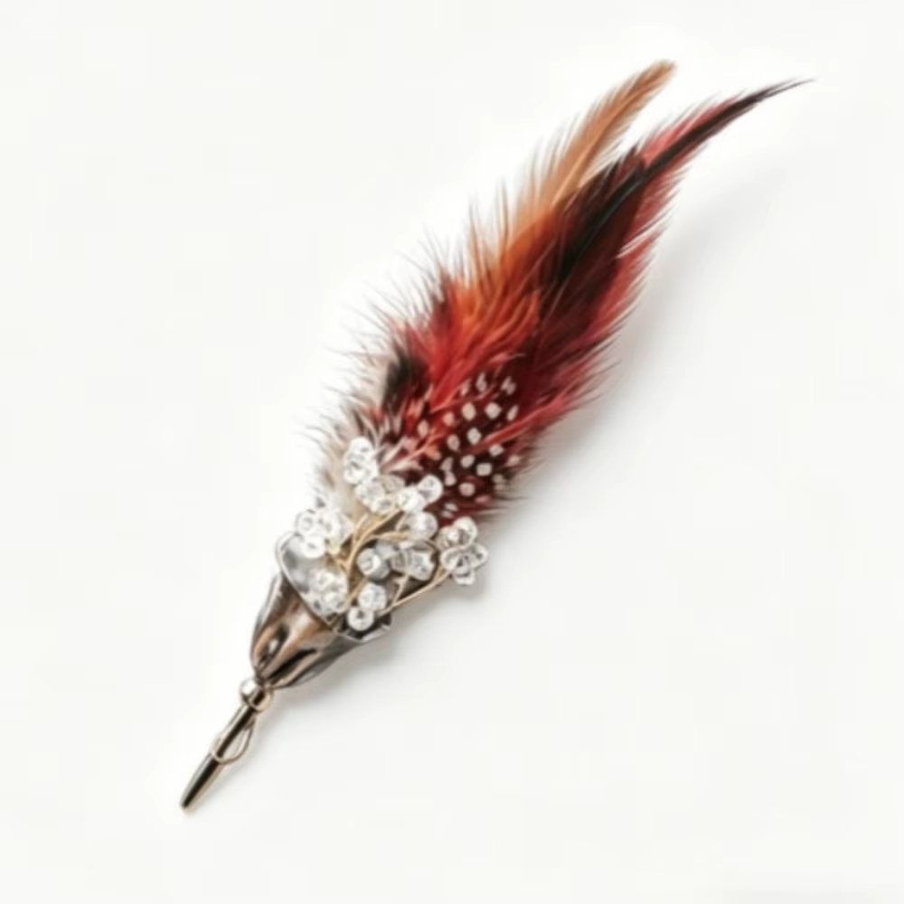 Nouvelle Broche Plume Tendance pour Homme – Accessoire de Costume Élégant pour Corsage