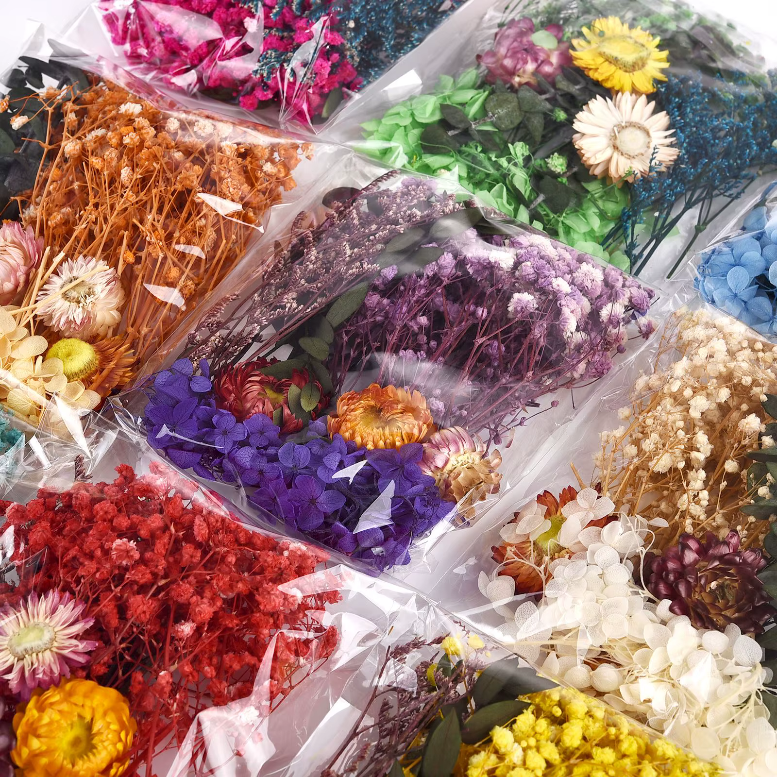 Mélange de fleurs séchées pour la fabrication de bijoux en résine