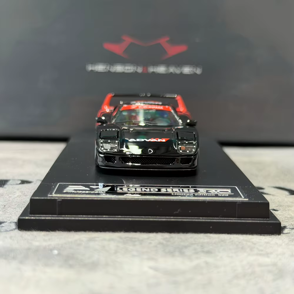 Findclassically 1:64 F40 ADVAN Modèle de voiture miniature en métal