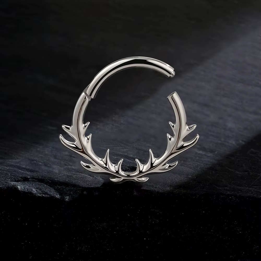 Right Grand Anneau de septum en titane ASTM F136