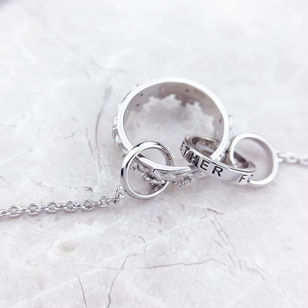 Collier reine couronne lien chaîne bijoux fins Europe 925 argent sterling tout nouveau cadeau romantique pour les femmes