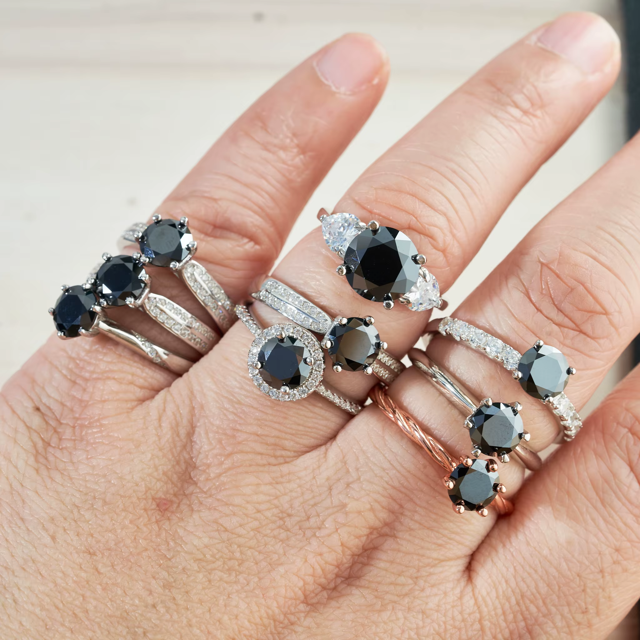 Bague Moissanite plaquée or 18 carats pour femme et homme