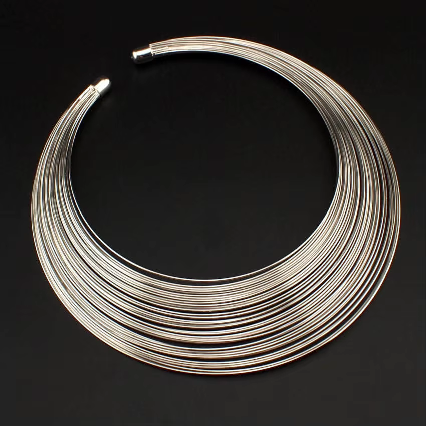 Collier de couple de fil métallique multicouche indien pour femmes