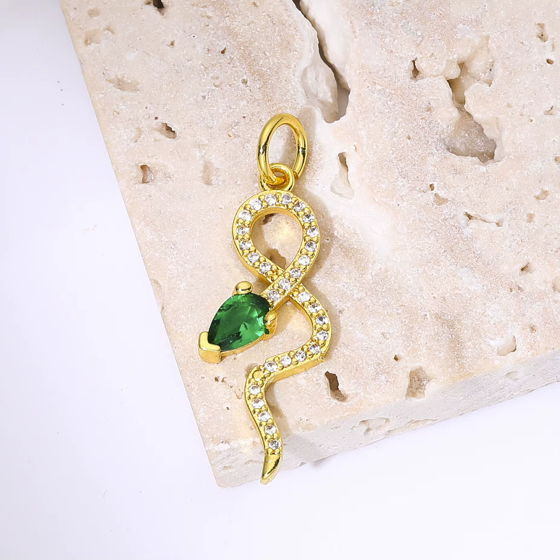 Pendentif en or véritable plaqué 18 carats pour femme