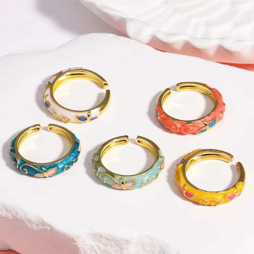 Bague femme minimaliste couleur or anneaux géométriques pour femmes Bijoux délicats