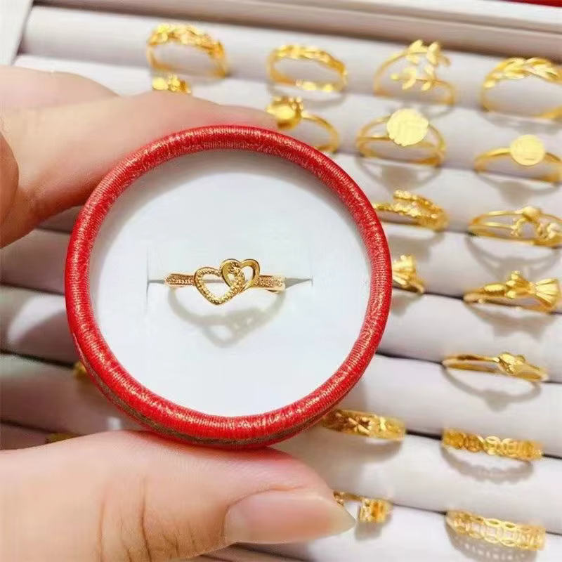 Bague en plaqué or véritable 18 carats pour femme
