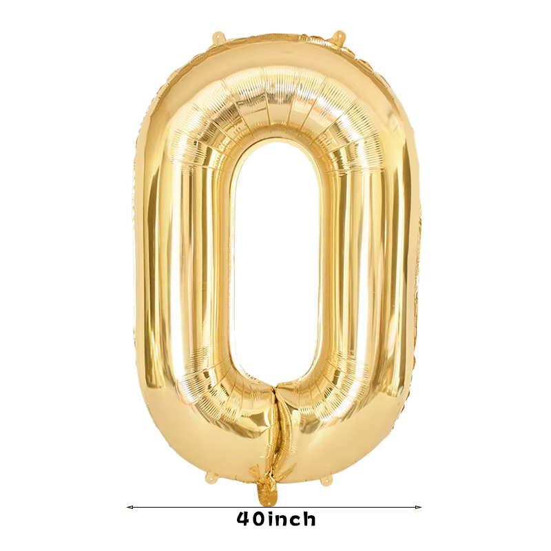 Ballons à chiffres dorés 40 pouces