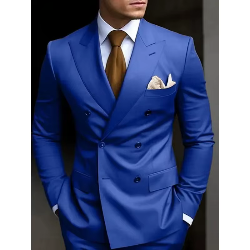Costumes pour hommes à Double boutonnage vert sauge