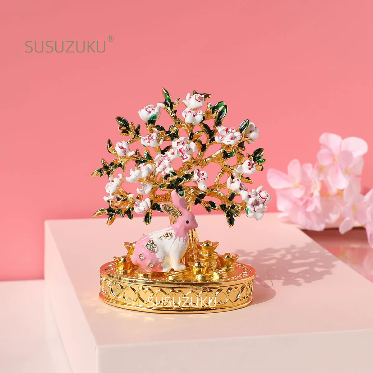 Boîte à bijoux à charnière en cristal