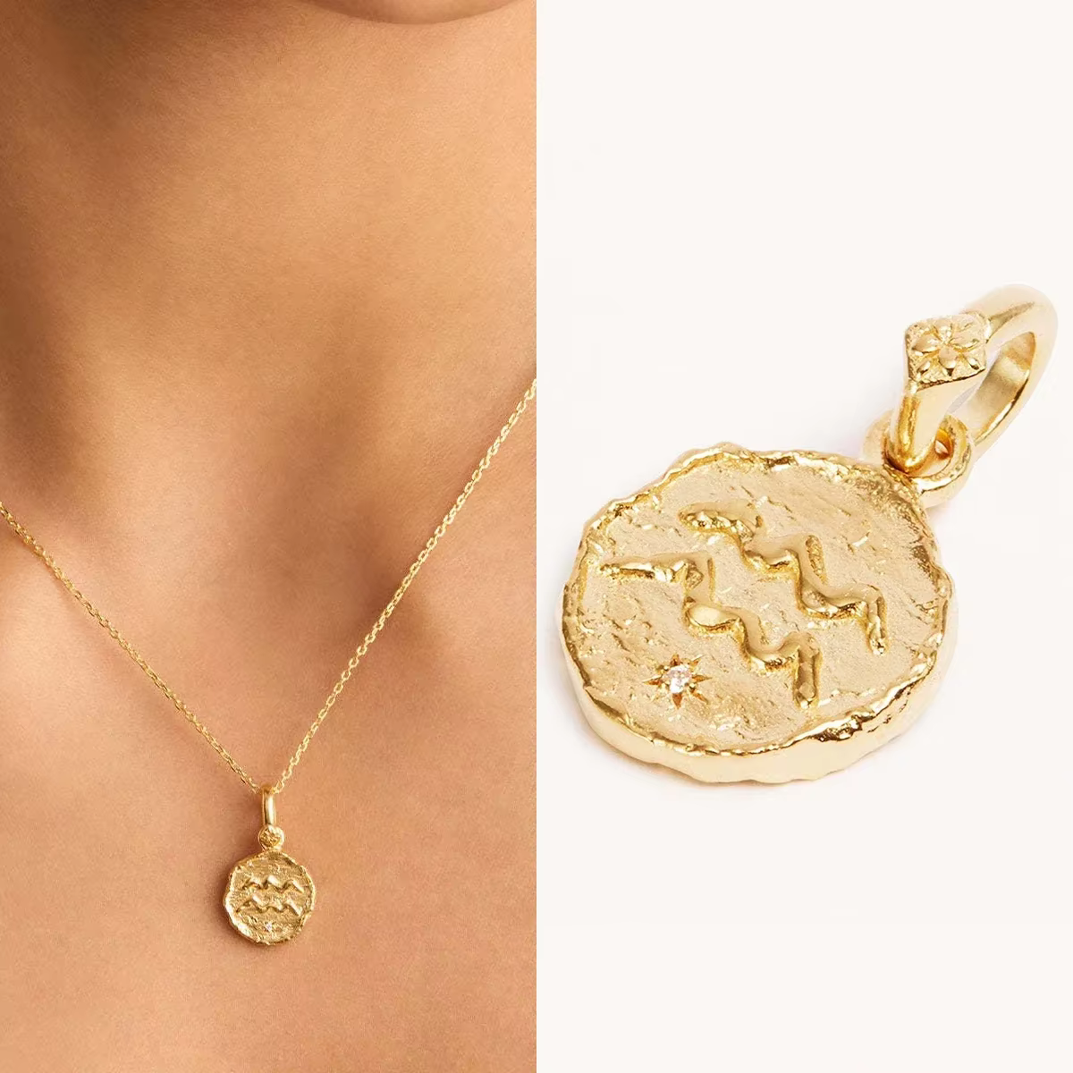 Pendentif symbole 12 Constellations en acier inoxydable
