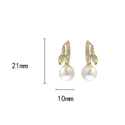 PONYKISS – boucles d'oreilles en perles et Zircon pour femmes