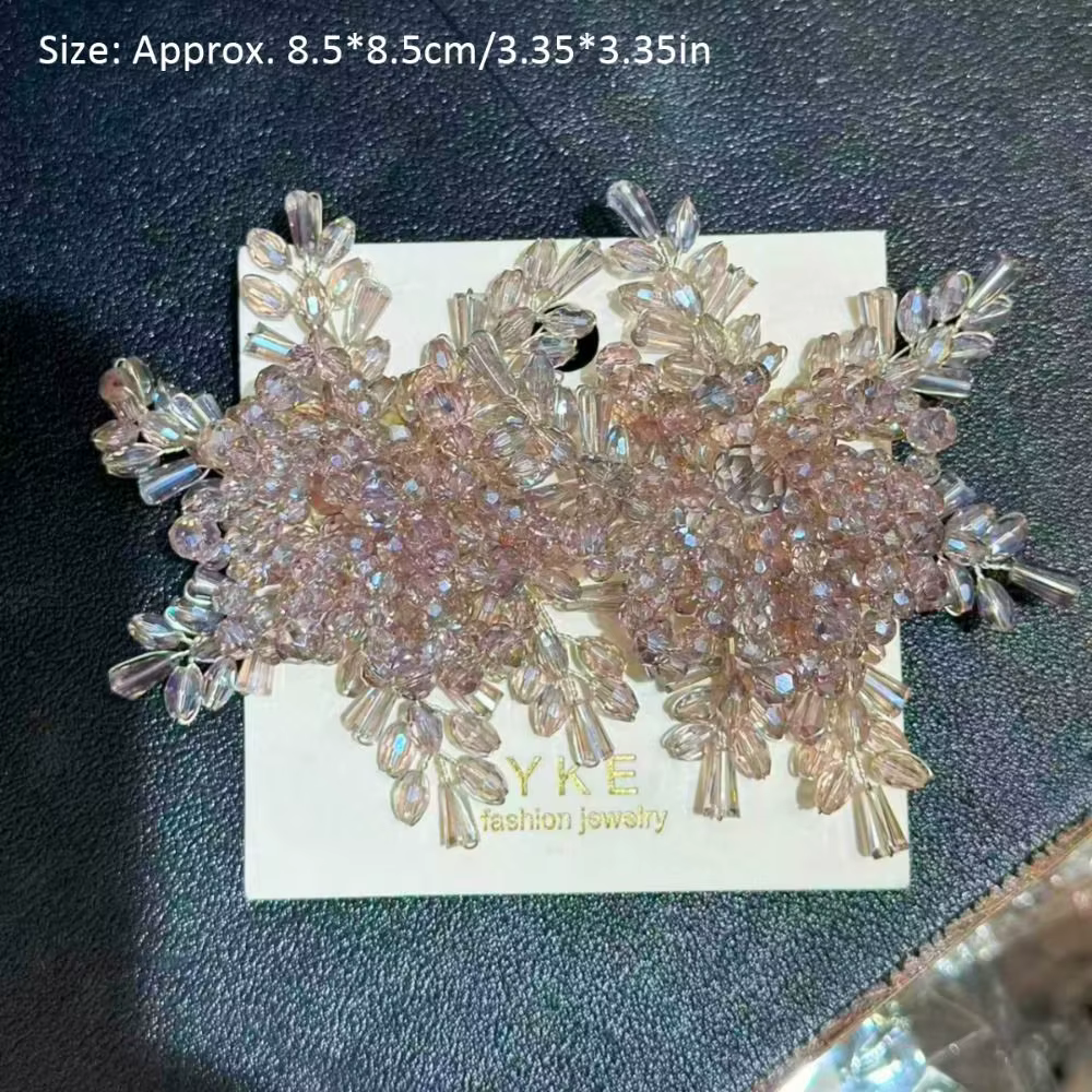 Boucles d'oreilles de mariée tendance en forme de flocon de neige
