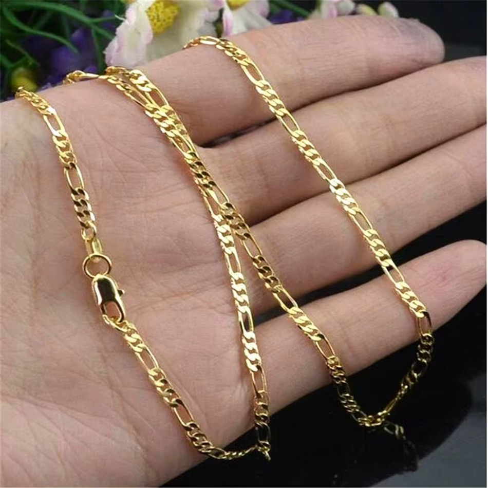 Collier en or 18 carats de qualité supérieure pour femmes et hommes