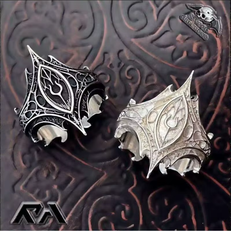 Bague ouverte Vintage personnalisée à motif irrégulier