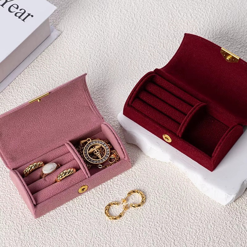Boîte de rangement de bijoux Portable arquée