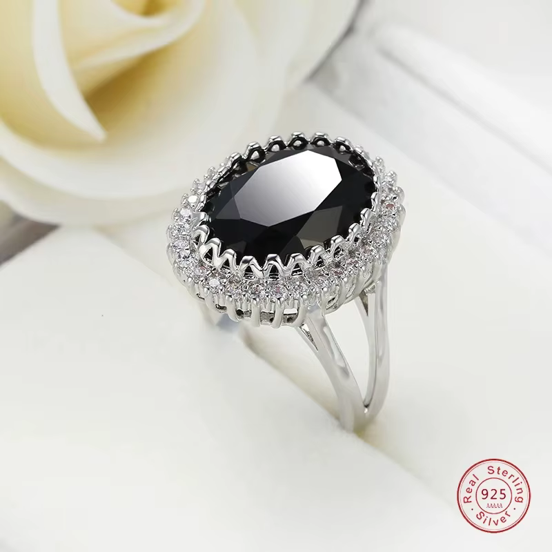 Bague de mariage Vintage en argent Sterling 925 pour femmes