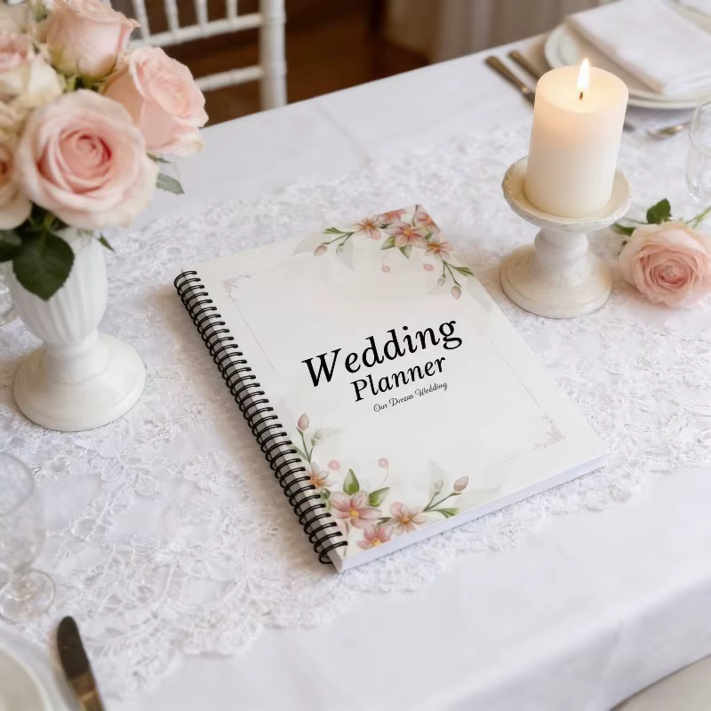 Carnet de planification de mariage rigide