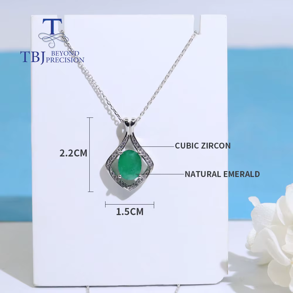 Collier de pierres précieuses en argent 925 pour femme