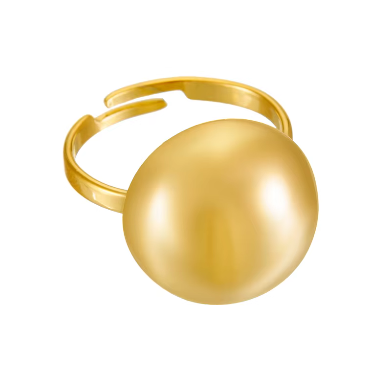 DIEYURO 316L acier inoxydable couleur or rond ouvert bague pour femmes fille mode nouveaux bijoux cadeau fête anillos mujer