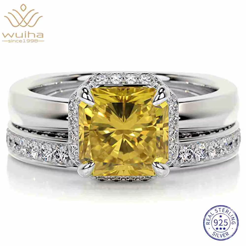 WUIHA – bague de fiançailles en argent Sterling 925