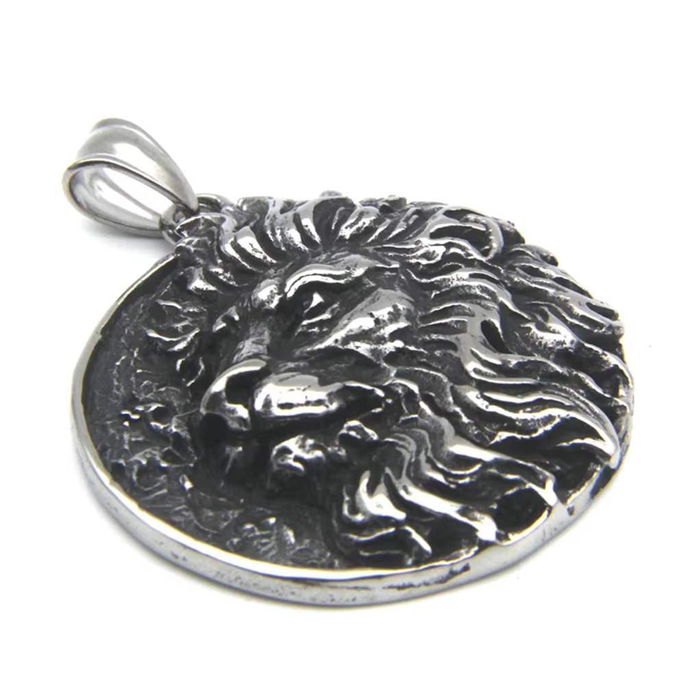 Pendentif Lion en Acier Inoxydable 316L