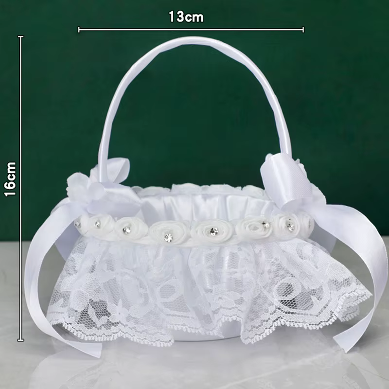 Mir à Fleurs Vintage en Dentelle Blanche pour Demoiselle d'Honneur