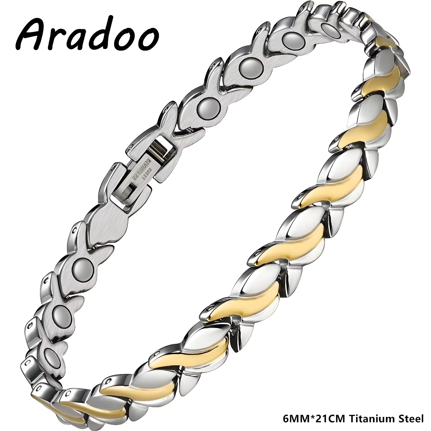 ARADOO – Bracelets en titane et acier pour femmes