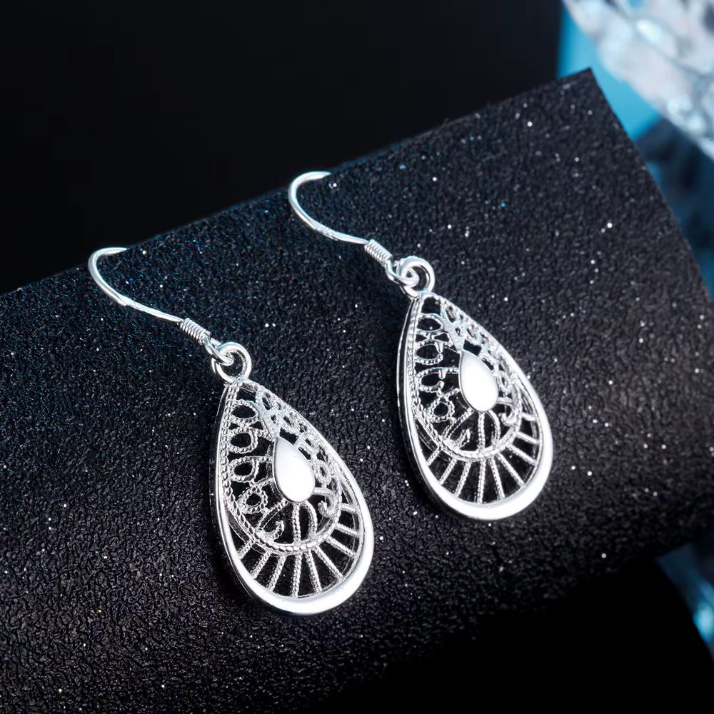 Boucles d'oreilles vintage en argent sterling 925