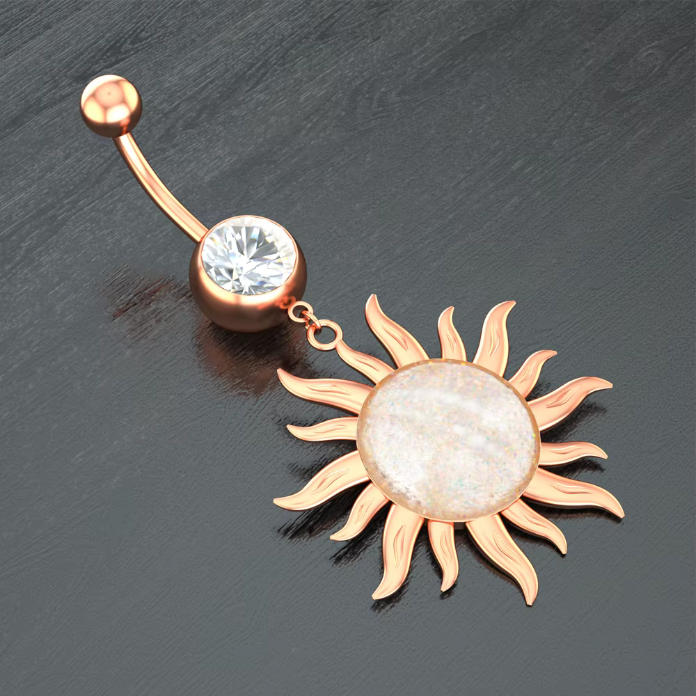 1PC Piercing de nombril long pour femme