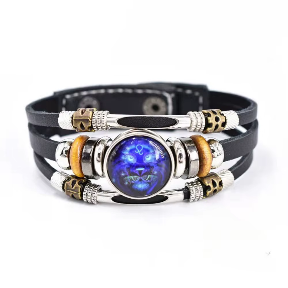 Bracelet en cuir lumineux douze Constellations