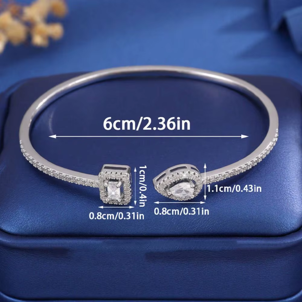 Bracelet manchette en zircon cubique