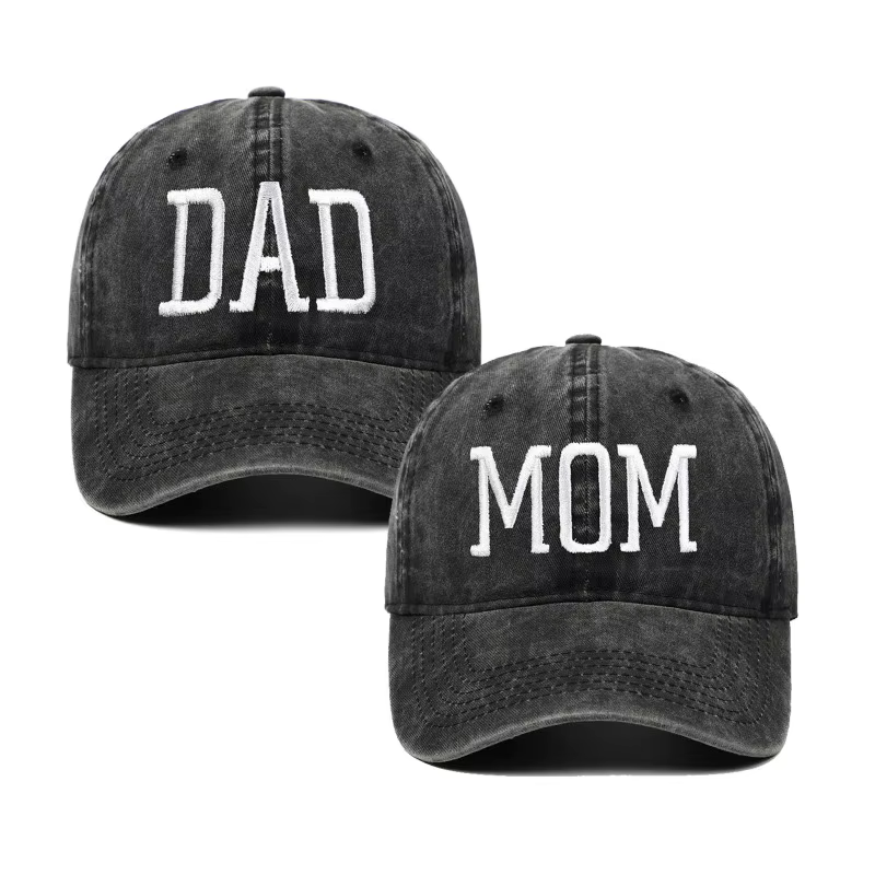 Maman papa cadeaux chapeau brodé pour Couples Parents casquettes de Baseball réglables cadeau