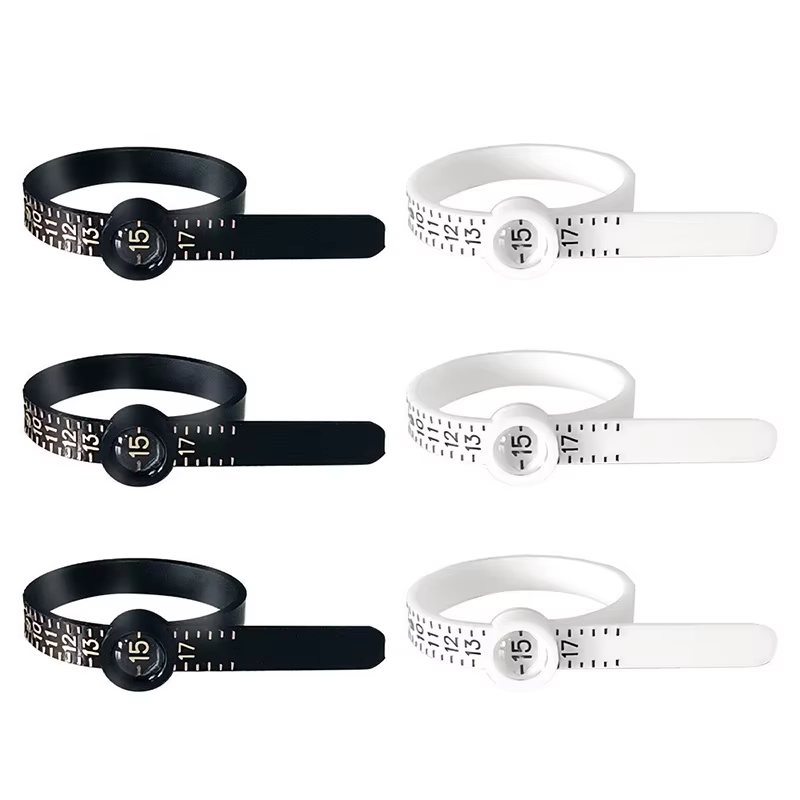 Mesure de taille d'anneau avec loupe