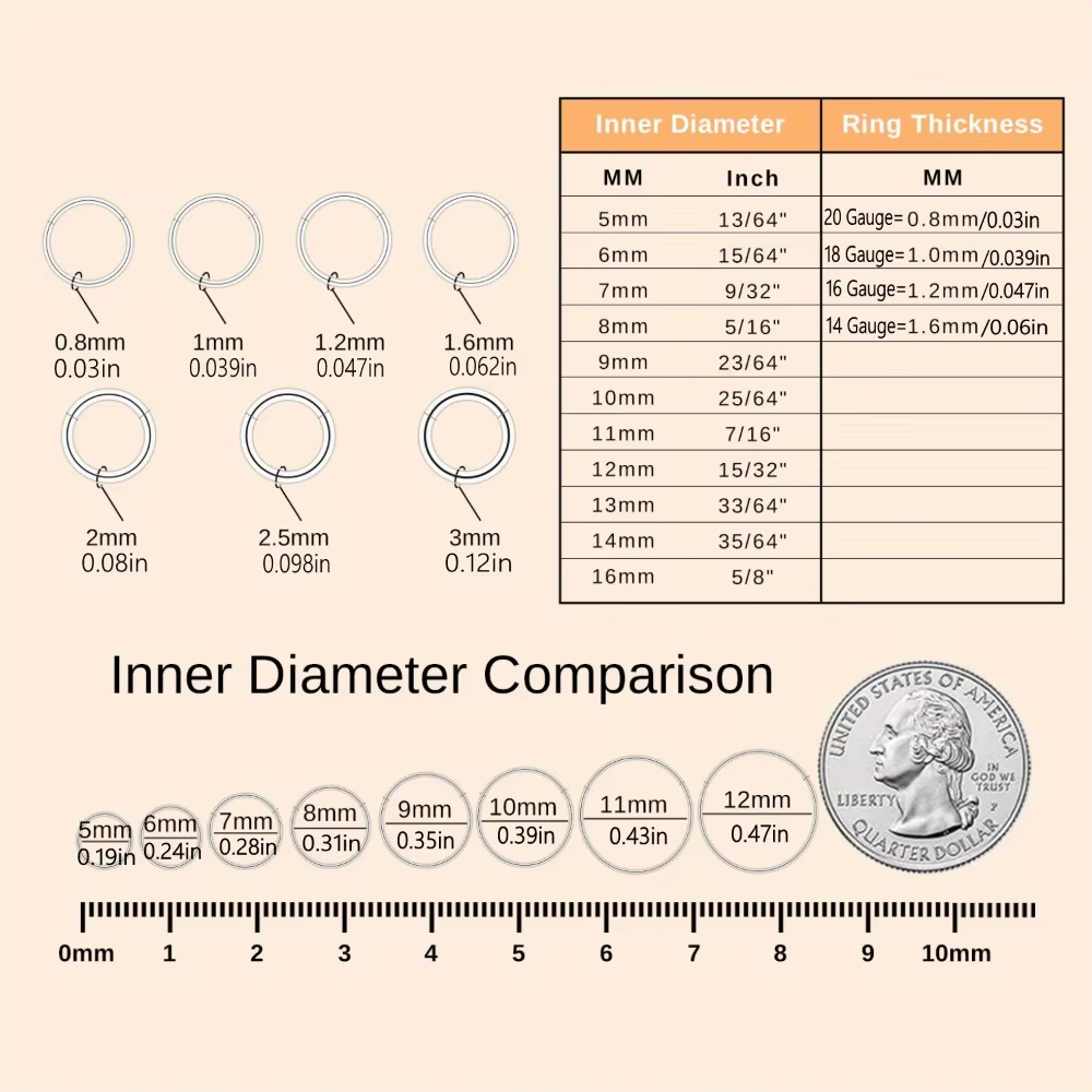 Drperfect Septum anneaux 16G acier chirurgical