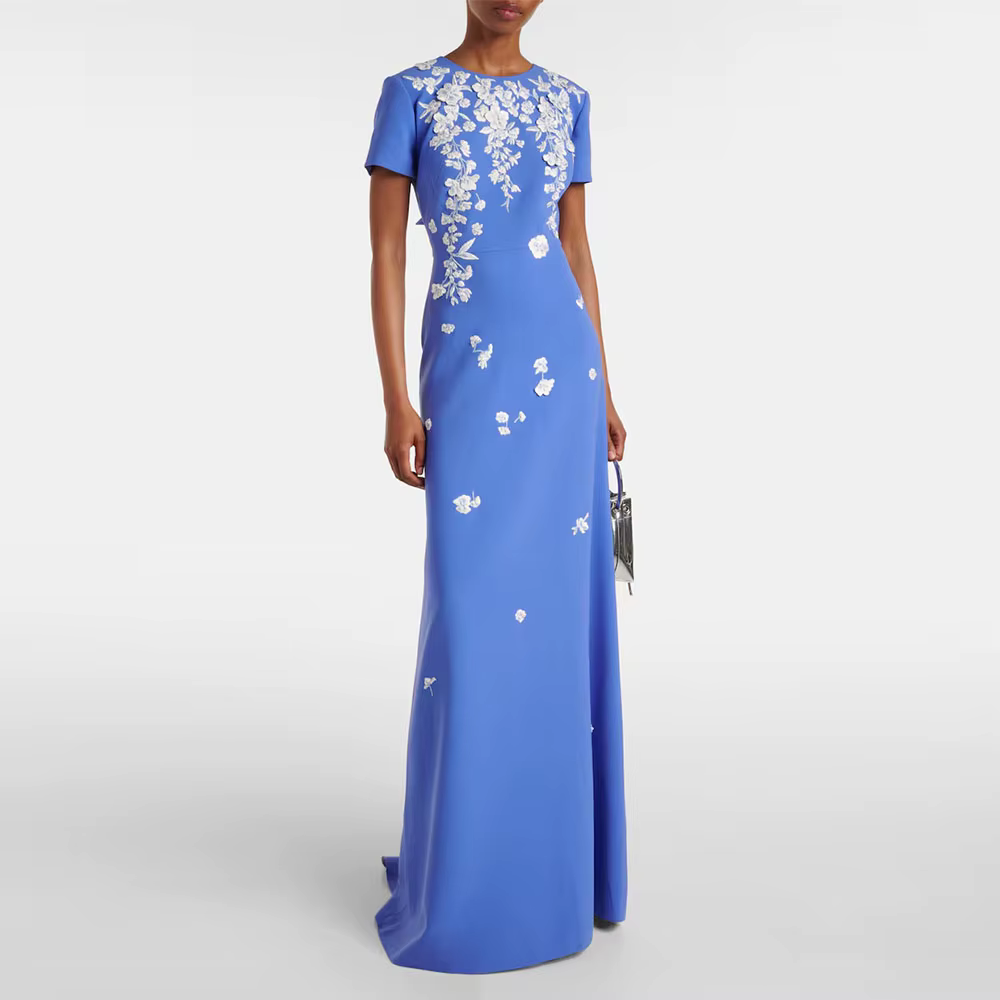 Robe de soirée sirène bleue moderne pour femmes