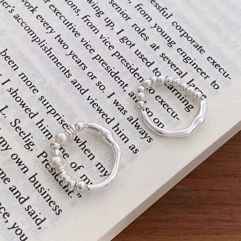 XIYANIKE perles asymétriques perle cordon élastique anneaux pour femmes fille de luxe mode coréenne nouveaux bijoux cadeau fête colheьц® ж