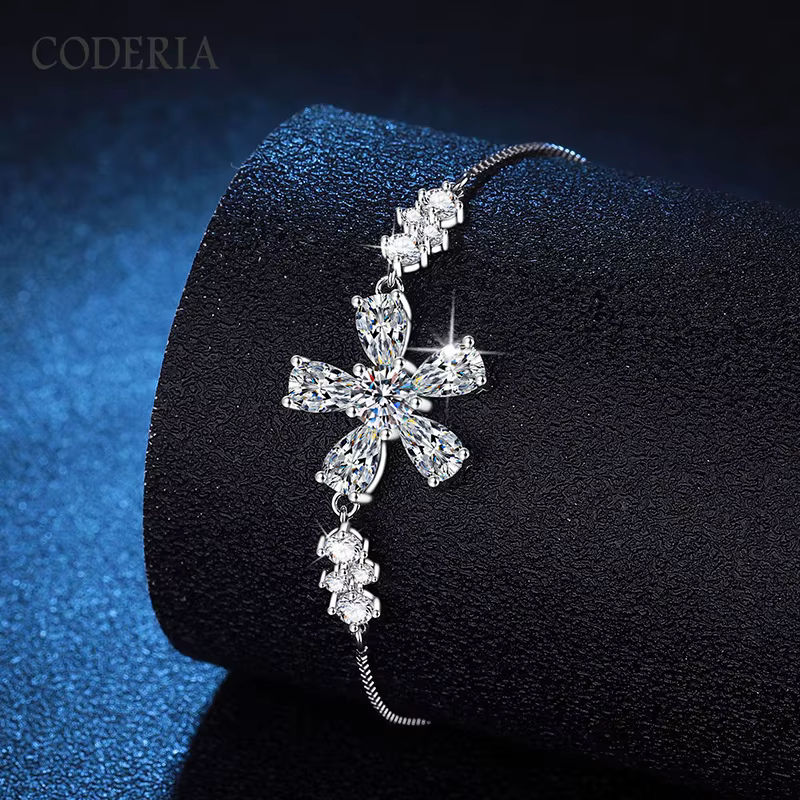 Bracelet en argent regardé 2025 plaqué or 18 carats