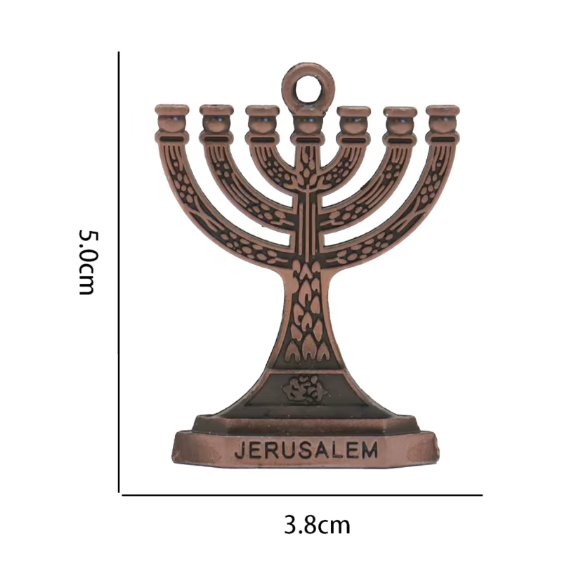 Bougeoir juif à 7 branches du Temple Jérusalem
