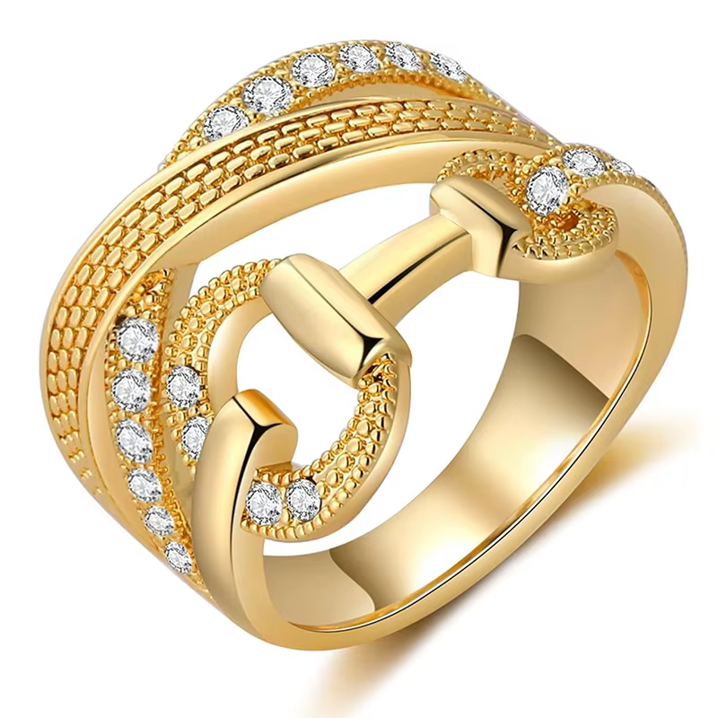 Bague géométrique Huitan pour femmes